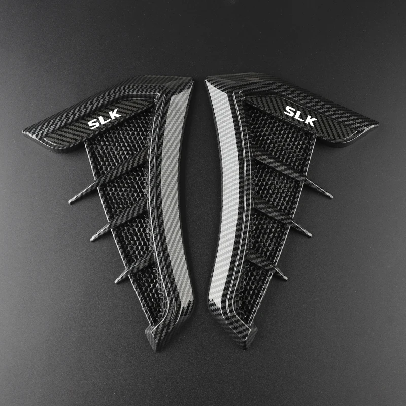 

Для Mercedes Benz SLK автомобильный углеродный Черный Автомобильный брызговик боковые вентиляционные отверстия потока воздуха Впускное отверстие решетка наклейка крышка