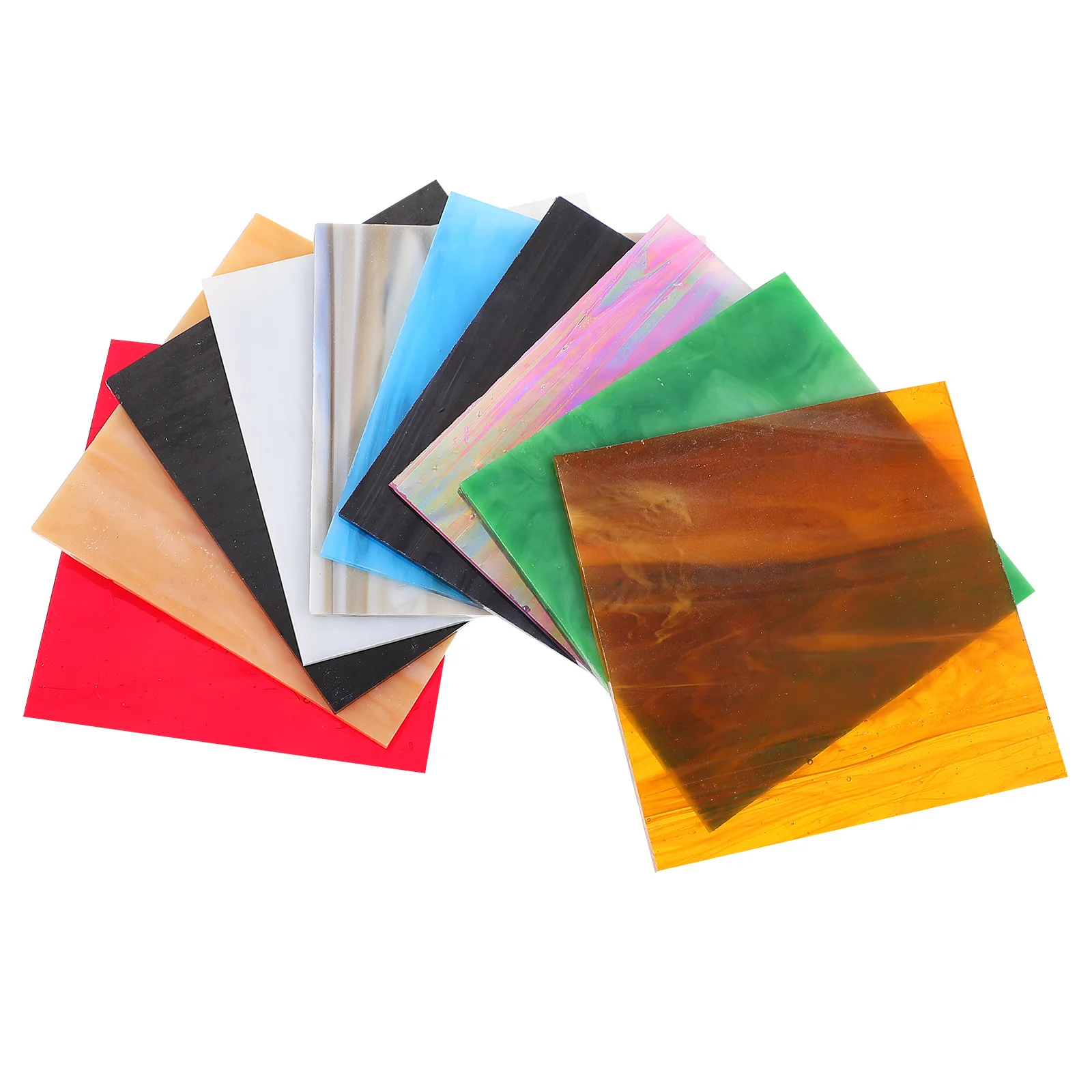 

Mosaic Stained Sheets Cathedral Church Sheet Tiles Colored Crafts Craft Pieces Mixed Kit Tool Projects Water Ripple Colorful