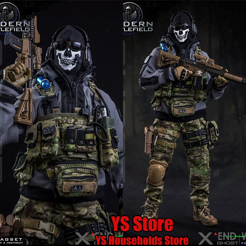 _ Флаг 73033 1/6 модель призрачной команды с маской мужская солдата Модер поле боя 2007