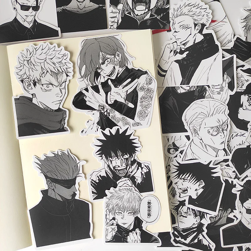 

50 шт. черно-белая аниме наклейка ужасов s поделки и Скрапбукинг наклейка s декоративная наклейка на книгу наклейка DIY Канцтовары
