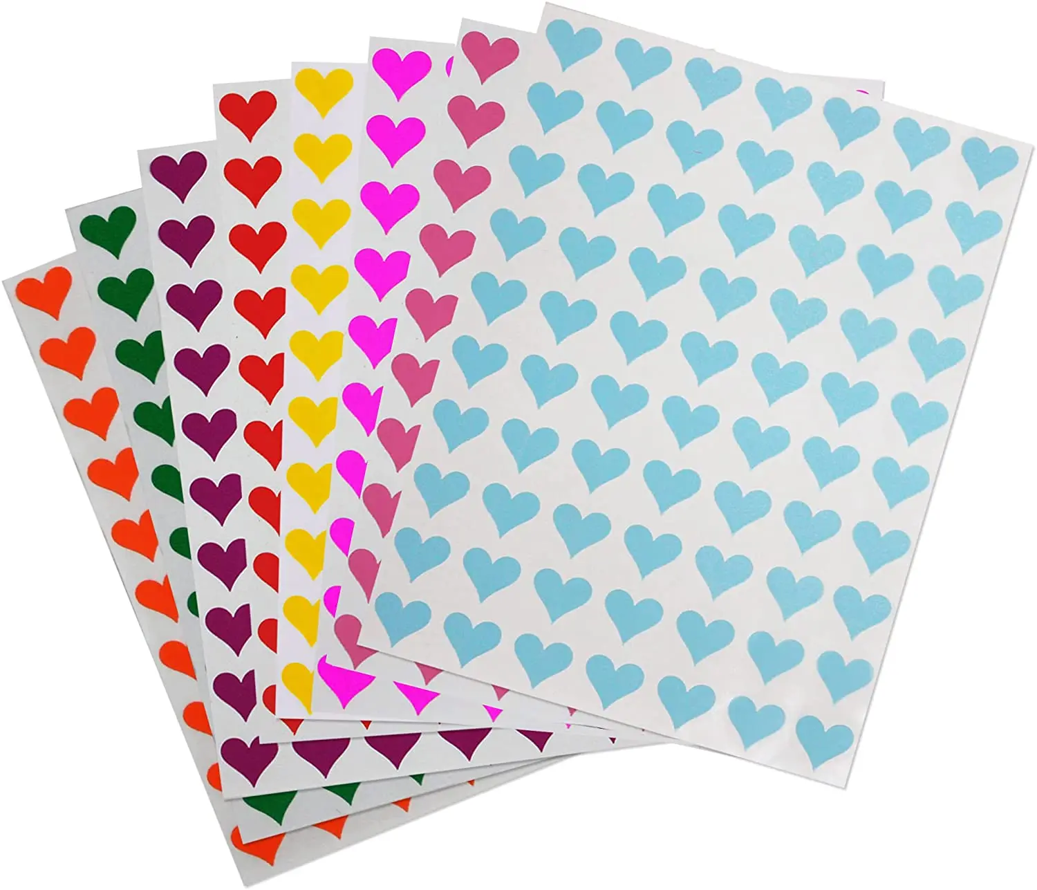 

560Pack 0.5inch RoyalStickers Hearts in 8 Colors Labels Gifts Wedding Invitation Card Envelope Party Favor Mother's Day Crafting