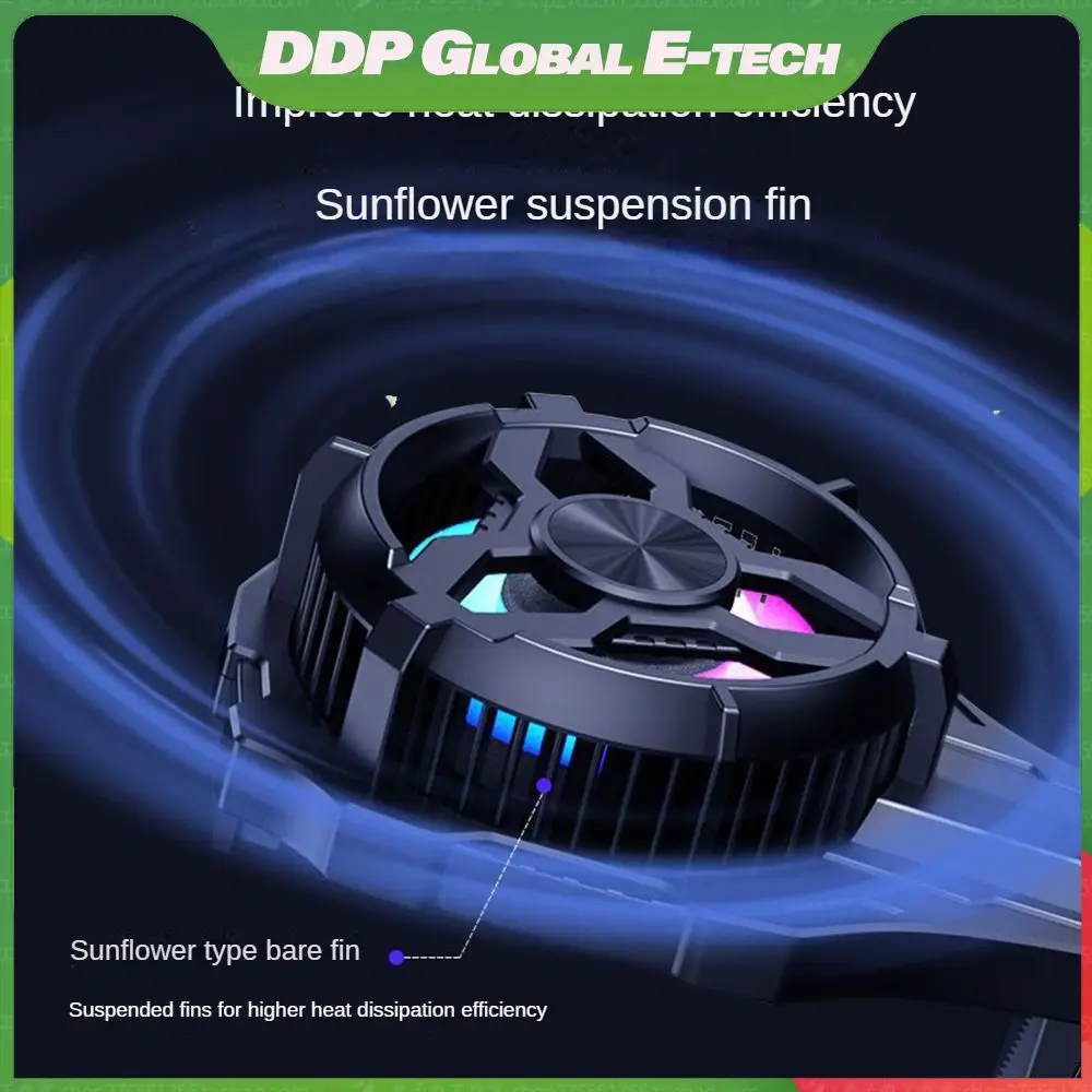 

For Cell Phone Mobile Phone Cooler Three-sided Suction Heat Dissipation Cooler Heat Sink Aluminum Ultra-quiet Cooling Clip 15w