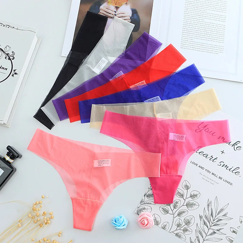 Купи 3PCS Sexy Women's Lace Panties Lingerie Fashion T-Back Thong Sheer Panties Japan Style Low Waist Transparent G String Knickers за 578 рублей в магазине AliExpress