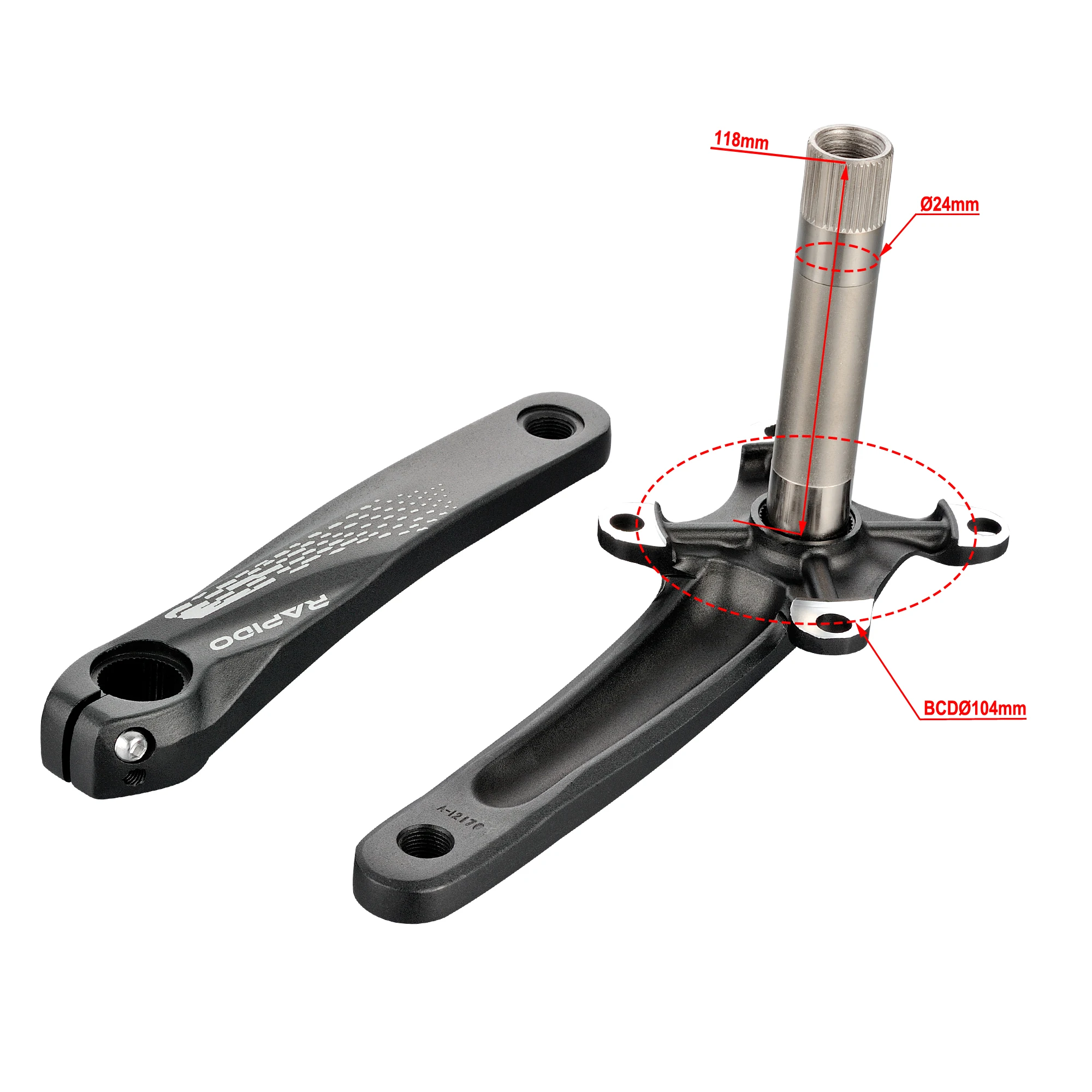 RAPIDO MTB велосипедная Кривошип цепь горный велосипед Базовая пластина и