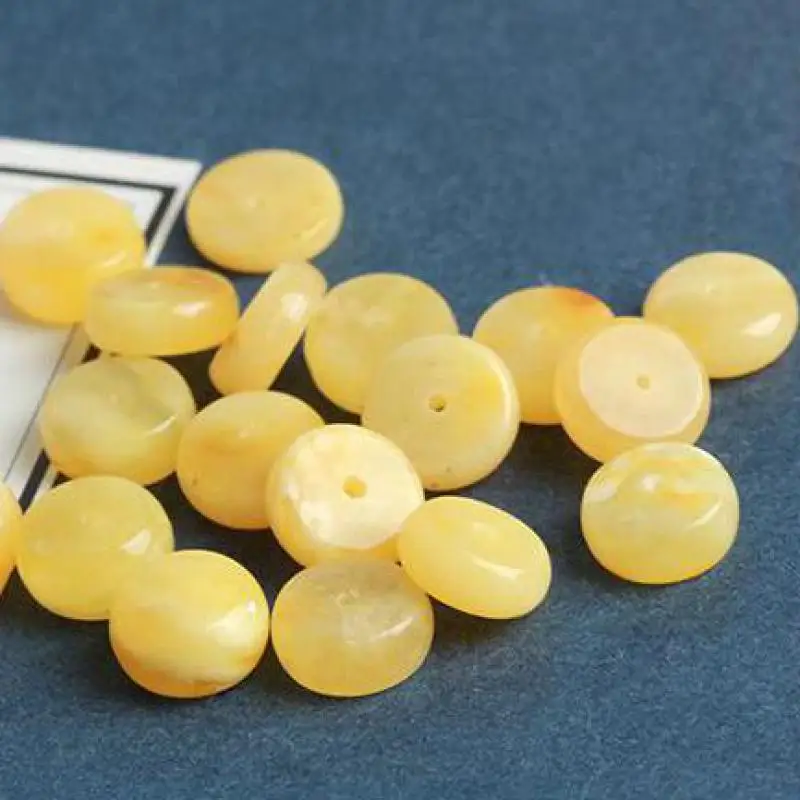 

Natural Baltic Amber Spacer Beads For Jewelry Making Diy String Bracelet Beaded Necklace Charm Yellow Ambers Bead Accessories