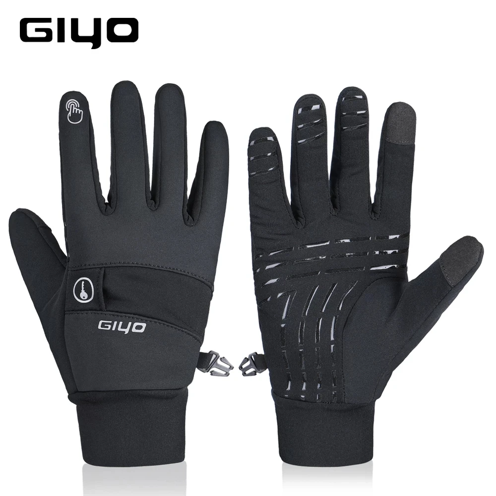 Giyo MTB Road Bike Long Gloves Winter Gloves Warm Touch Scre