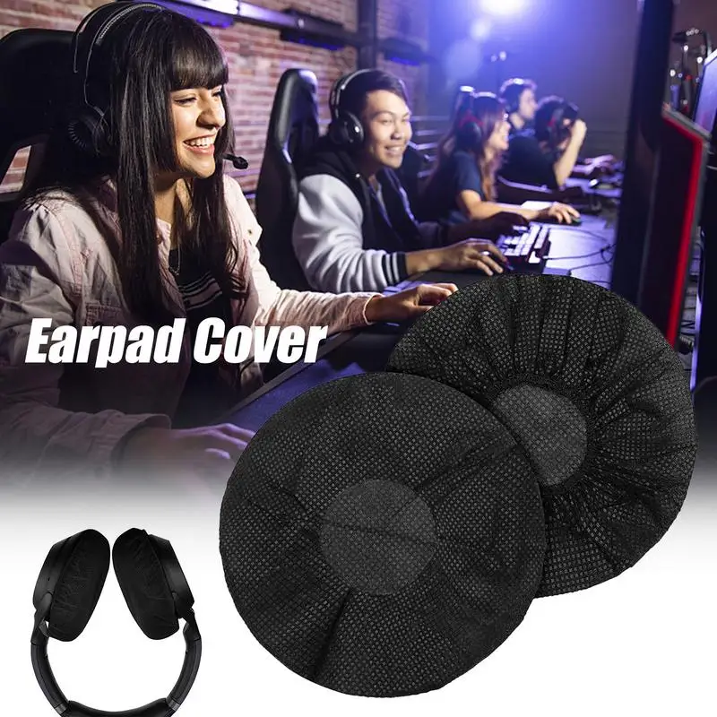 Ear Pads Dust-proof Cover for Headphones Internet Cafe Headset Disposable Non-woven Cushions Covers Protective 100pcs images - 6