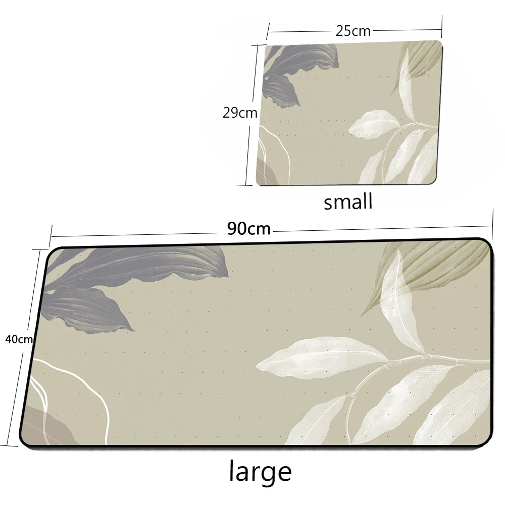 Коврик для мышки с рисунком свежих листьев большой коврик мыши игрового ноутбука