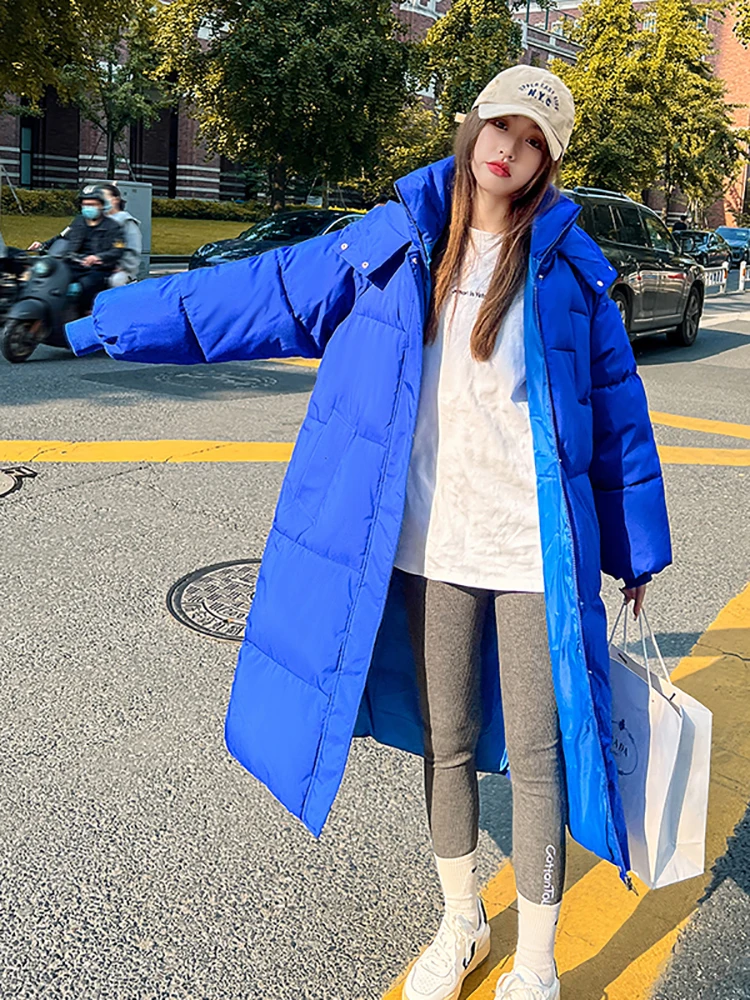 AOSSVIAO 2023 Thick -30 degree Parka women Winter long over-the-knee down jacket female loose hooded winter jacket
