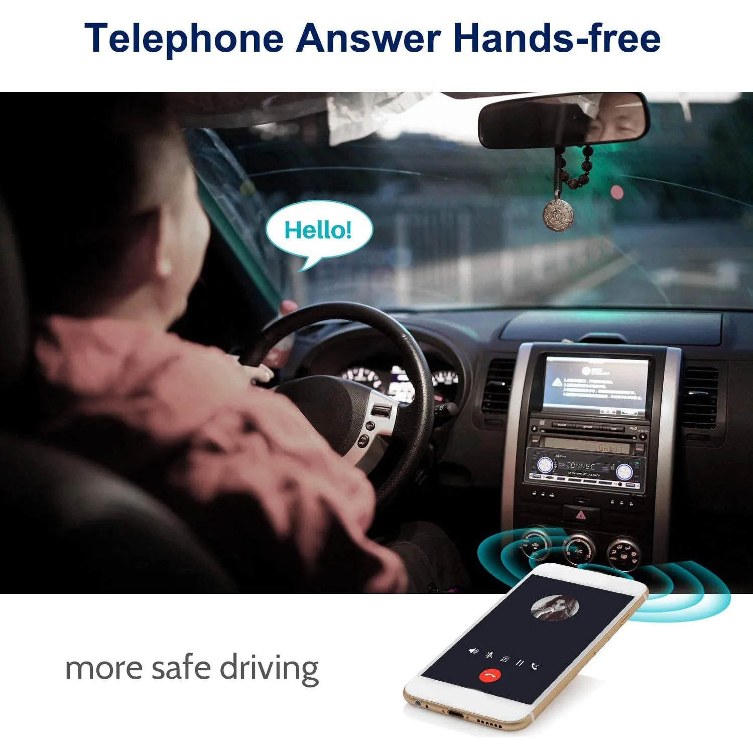 

Автомобильная стереосистема с Bluetooth, автомагнитола, аудио 4X60W, цифровой mp3-плеер, громкая связь, FM-радио, USB / AUX порт/TF
