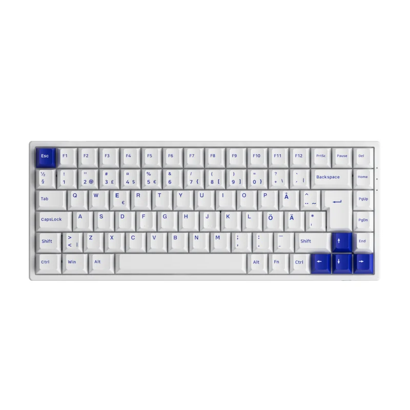 Akko 3084B Plus ISO Nordic Blue on White RGB Беспроводная механическая игровая клавиатура с
