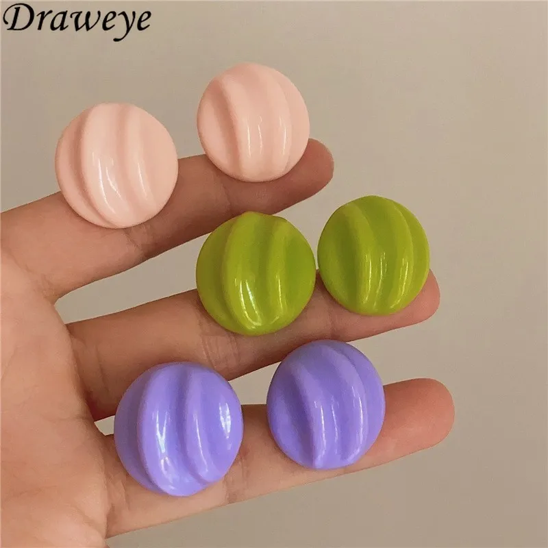 Летние серьги Draweye карамельных цветов для женщин Акриловые корейские модные