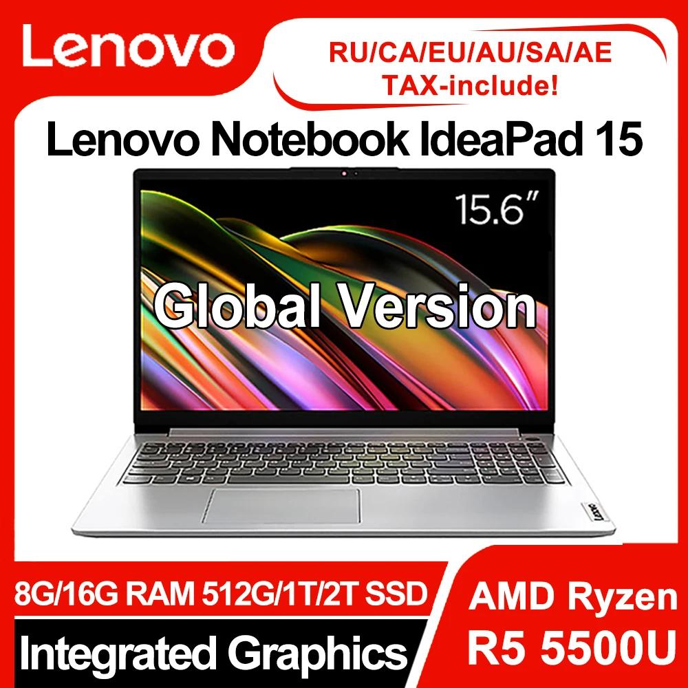 [Новинка] Ноутбук Lenovo IdeaPad 15 Ryzen Версия 8G + 512G большой экран 6 дюйма светильник этот