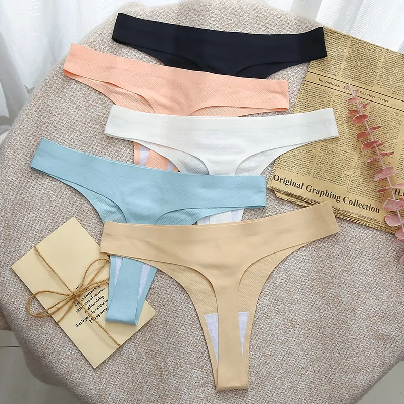 

3 шт./компл. женские стринги с низкой посадкой, нижнее белье, дышащее нижнее белье, мягкие сексуальные стринги, модные удобные Однотонные тру...