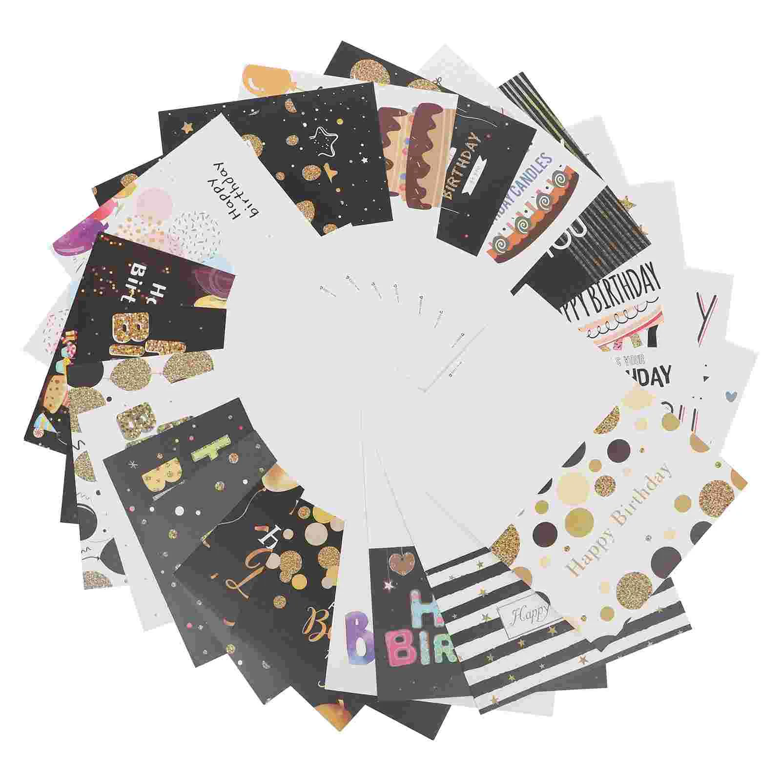 

Birthdaygreeting Party Blessing Happybulk Paper Friend Shower You Thank Baby Gift Invitation Wishes Assortment Gold Foil