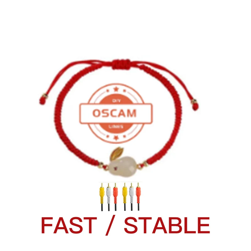 

2023 Cccam Lines Europe Oscam Red Diy Stable 8 Line Rabbit Gifts Cute Pendant Bracelet