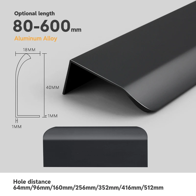 

Скрытые мебельные ручки, золотые, черные, белые ручки для кухонного шкафа, ручки без перфорации для шкафов и ящиков, дуговые ручки для гардероба