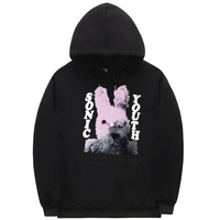 bad bunny sonic youth anime cartoon graffiti hoodie men women fashion plus size hip hop trend style cotton sweatshirt streetwear