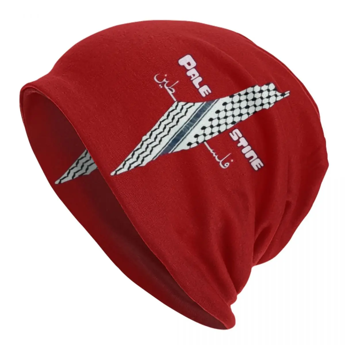 

Palestinian Hatta Kufiya Map Bonnet Hat Knitted Hats Men Women Unisex Palestine Arabic Calligraphy Name Warm Winter Beanies Cap