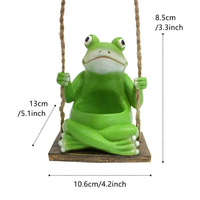 Каучуковые лягушки Милые качели искусственные кактусы горшок подвесной садовый