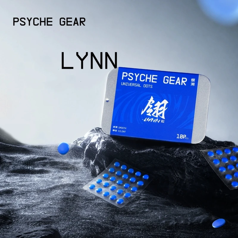 Фото PSYCHE Gear LYNN Синие круглые накладки для мыши диаметром 5 мм, универсальные, для самостоятельной установки, из PTFE, обеспечивающие плавное скольжение, бесшумные, одобренные профессиональными игроками. №1