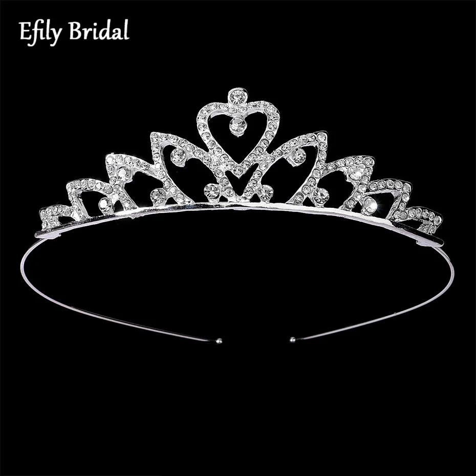 

Efily Exquisite Princess Crystal Tiara for Women Girls Bridal Headpiece Jewelry Birthday Crown Wedding Hair Accessories Gift