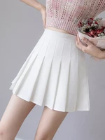 sexy women pleated skirt summer high waist chic a line ladies pink mini skirt korean zipper preppy style girls dance skirts
