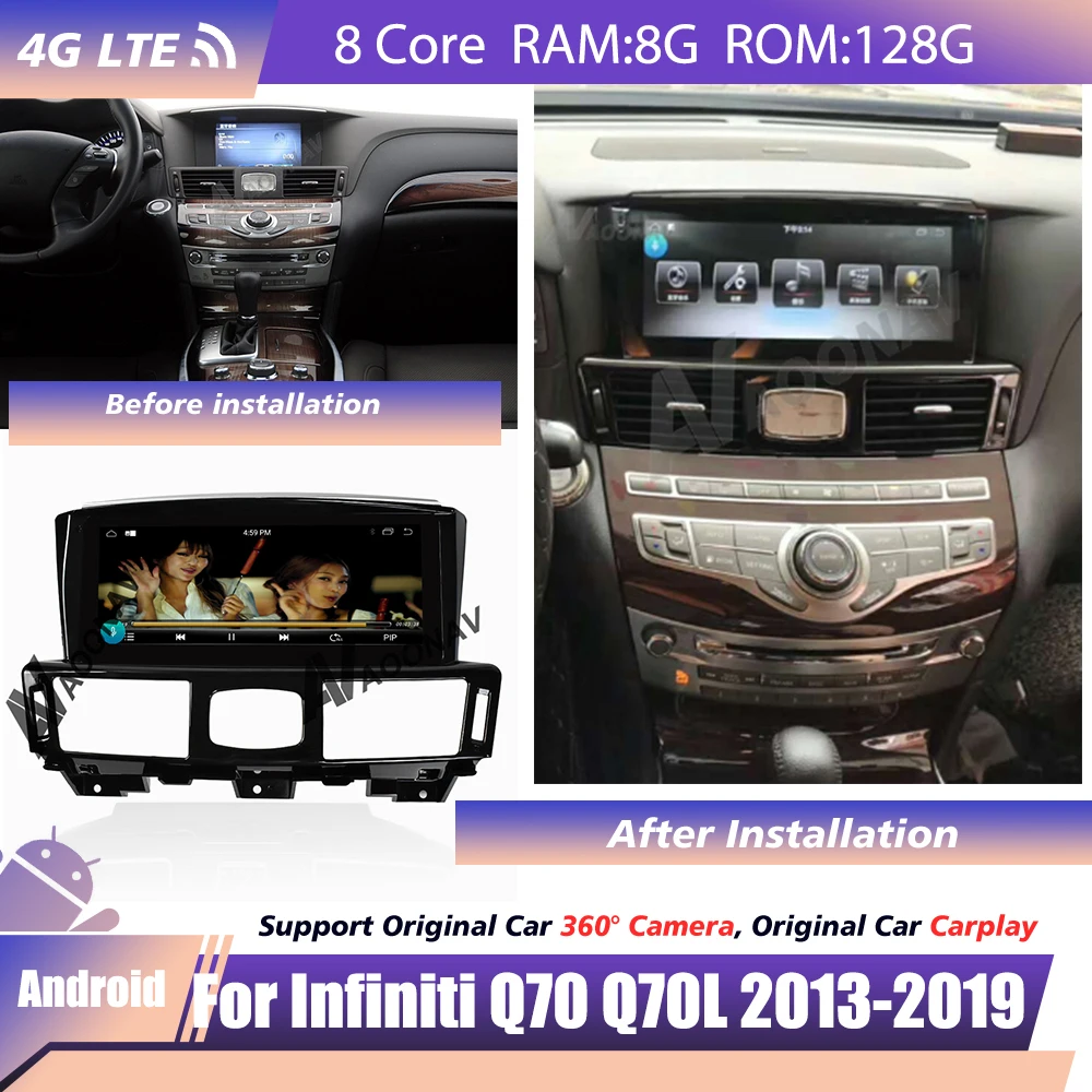 

Автомобильный MP3-плеер со звуком для Infiniti Q70, Q70L, M35, M37, M56, 2013, 2014, 2015-2019, DVD, мультимедийный, беспроводной, GPS-навигатор