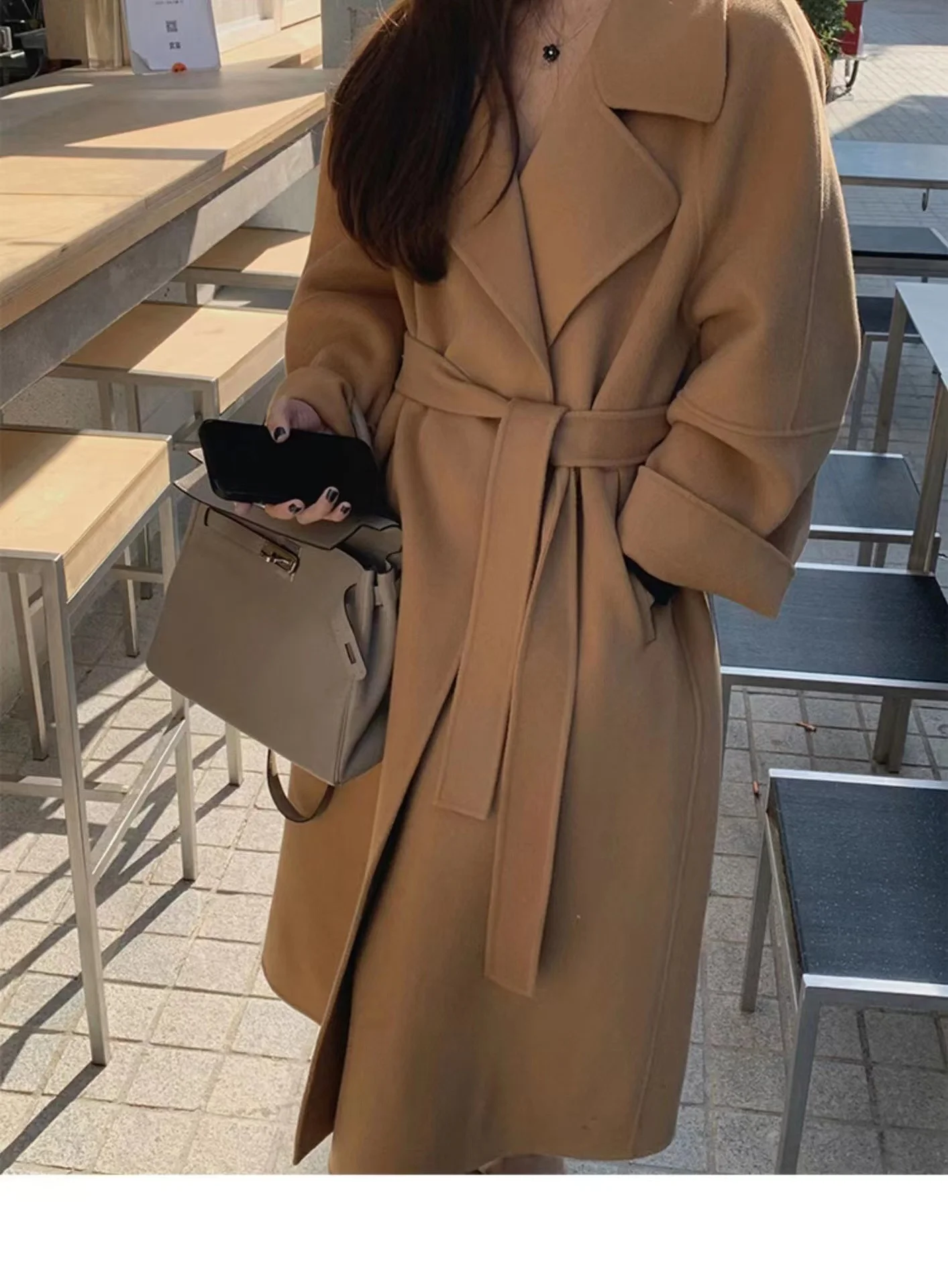 

2022[Light rain in summer]Autumn and winter new Korean CHANG reversible wool coat ()