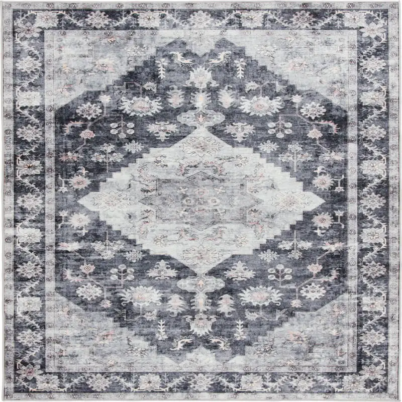 

Machine Washable Area Rug, Gray, 5'x7'