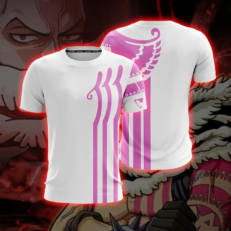 

2021 new summer casual short-sleeved top and T-shirt one-piece Charlotte Katakuri Cosplay Unisex 3D T-shirt
