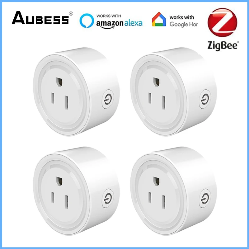 

Умная розетка Zigbee Tuya с таймером и таймером, электрическая розетка для монитора питания с умным Life, Alexa, Google Assistant, умный дом