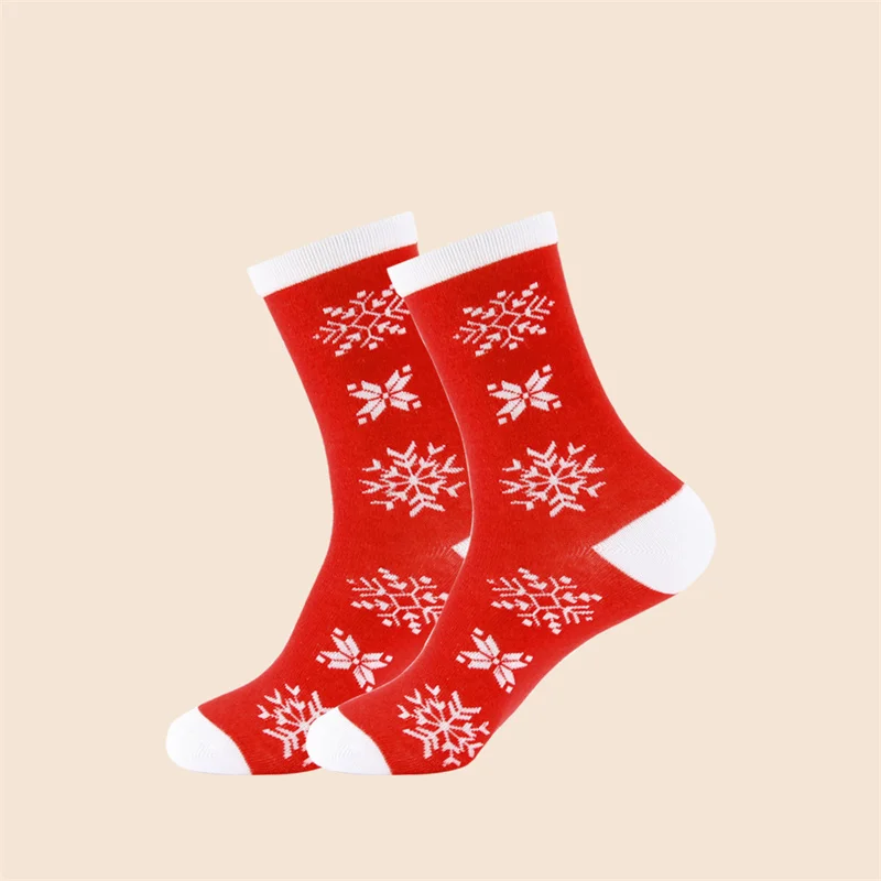 Colorful Women's Christmas Socks 10 Pairs/Set Santa Claus Snowman Elk Patterned Female Ladies Fashion Animal Cotton Sock