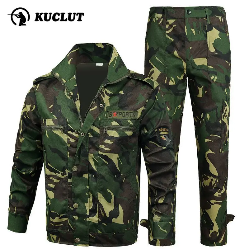 Весенний камуфляжный тактический комплект с воротником-стойкой износостойкий