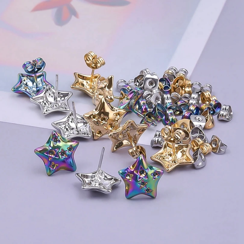 Женские серьги-гвоздики из нержавеющей стали 2 шт./комплект