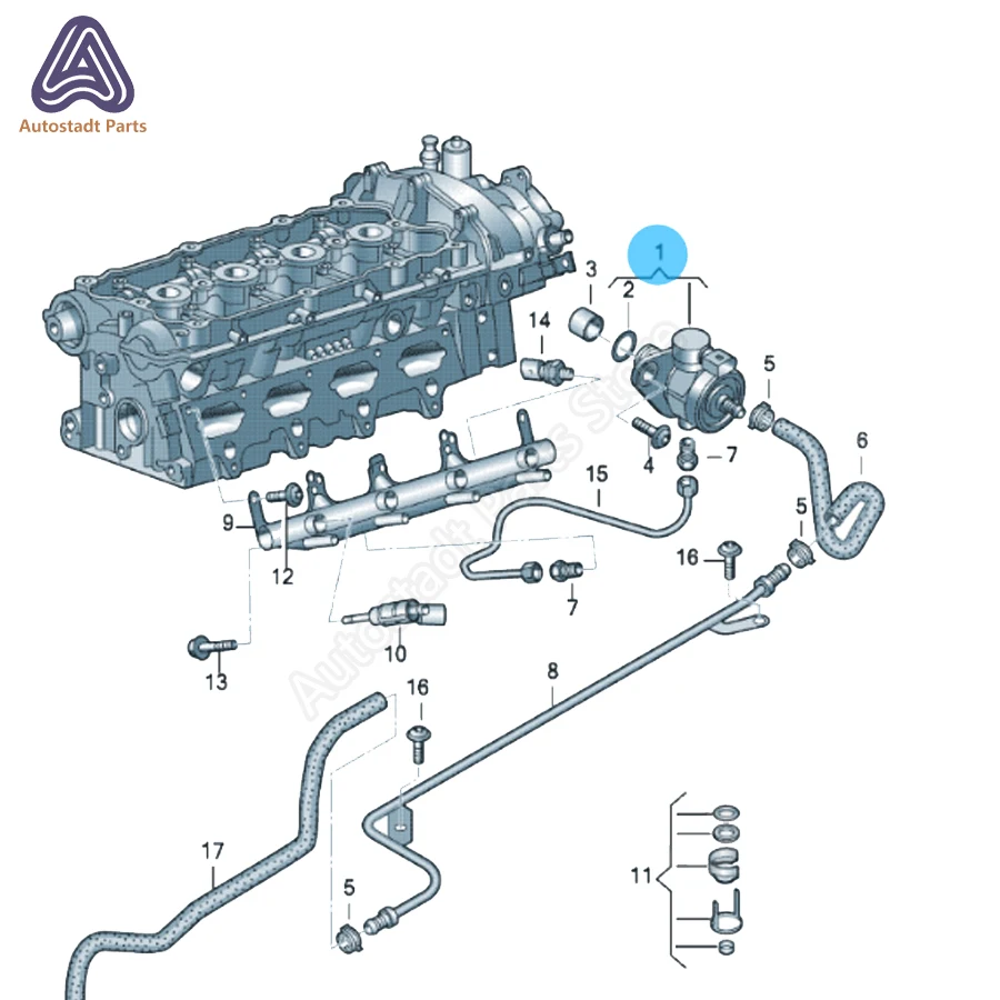 Подходит для A3 TT Golf Passat CC Block Leon 1 8 T топливный насос высокого давления 06H127025K gasolinepump