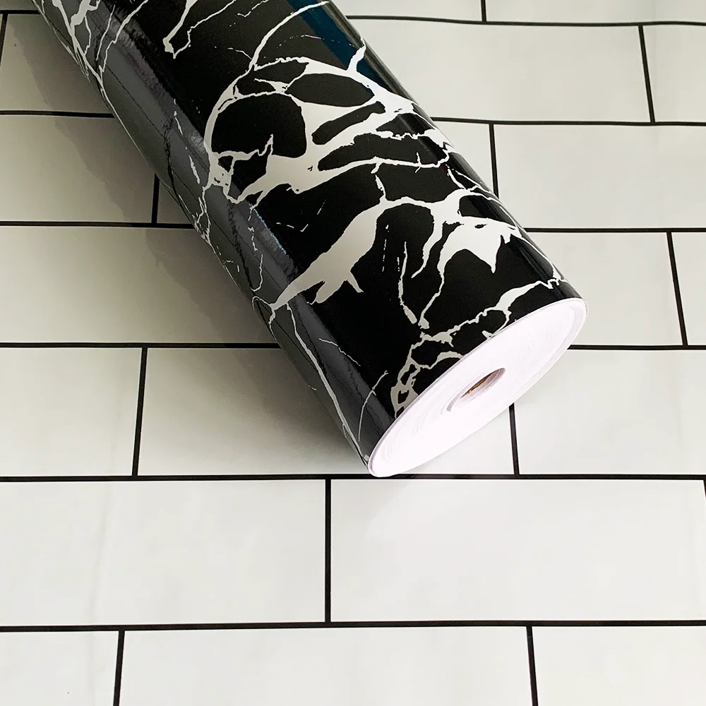 

Foil Marble Contact Paper Self Adhesive Waterproof Wallpaper for Bathroom Wall Decor Kitchen Cabinets Oil Proof Wall Stickers