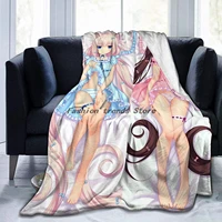 anime nekopara throw blanket suitable ultra soft weighted bedding fleece blanket for sofa bed office travel for adult