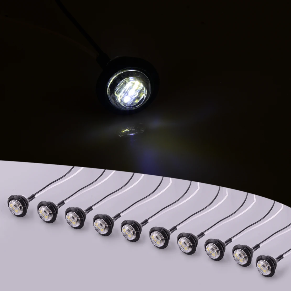 

10 шт./комплект, светодиодные мини-габаритные огни, 12 В