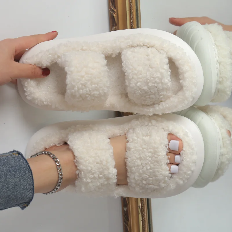 

Platform Women's Slippers Fashion Open Toe Platform Platform Flats Women Thermal Slippers Women Casual Shoes Slides Women