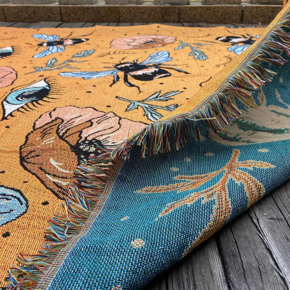 Тканое одеяло в скандинавском стиле для домашнего декора нитка дивана кушетки с