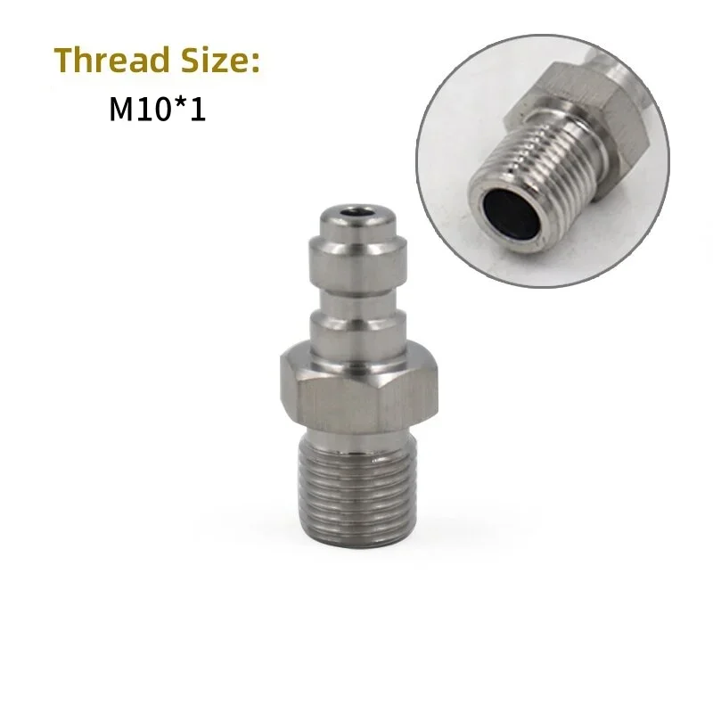 

High Pressure 8MM Foster Quick Disconnect Male Female Adaptor Fill Nipple Blind Plug Thread 1/8NPT&1/8BSP&M10*1