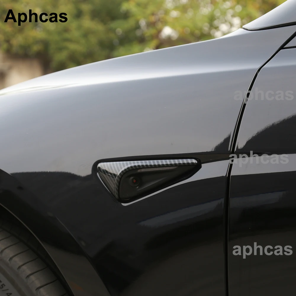 Для Tesla New Model 3 Highland 2024 крышка боковой камеры автомобиля крыло Защитная Наклейка