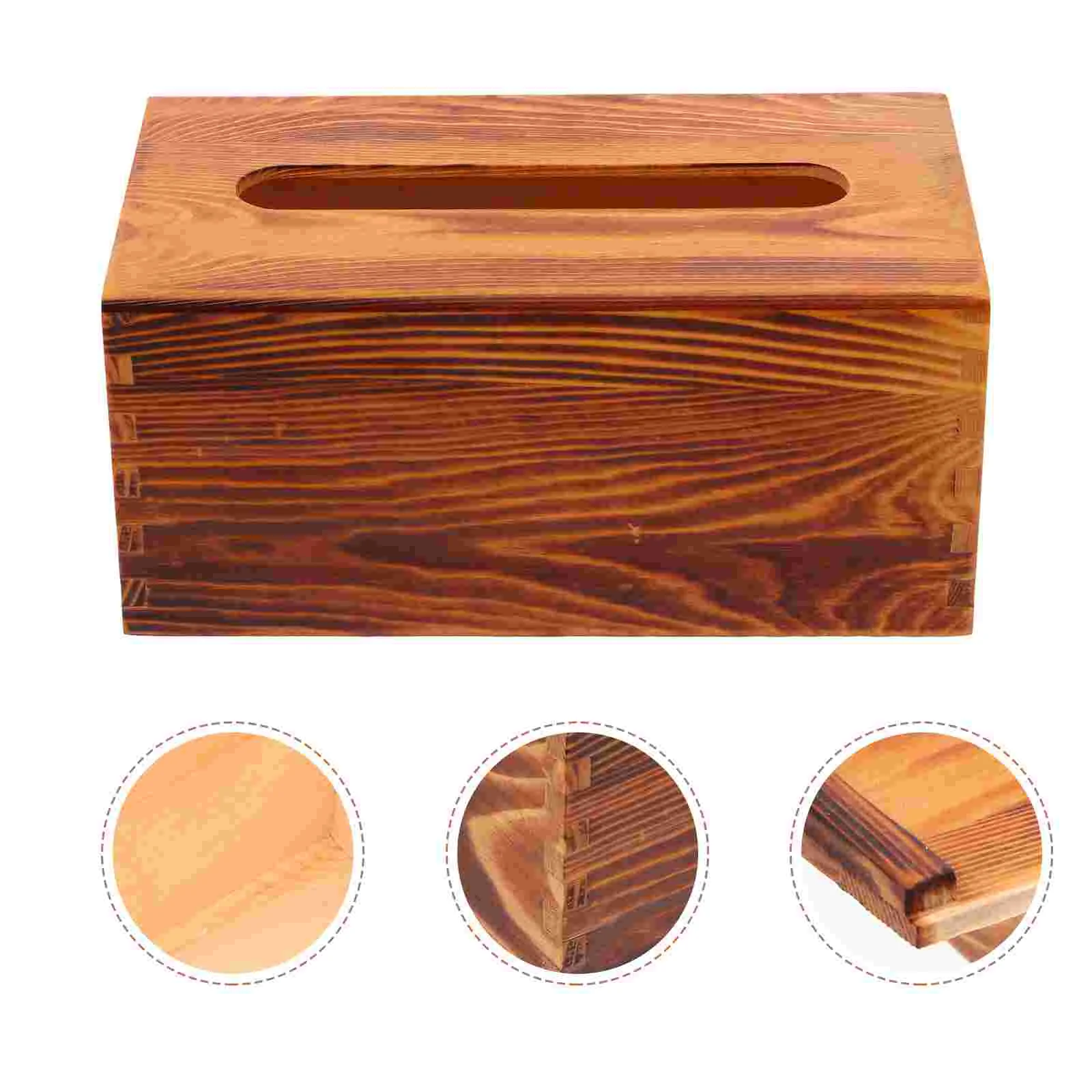 

Paper Holder Ornament Container Tissue Holder Square Tissue Box Wooden Tissue Box Paper Napkin Tissue Storage Storage box