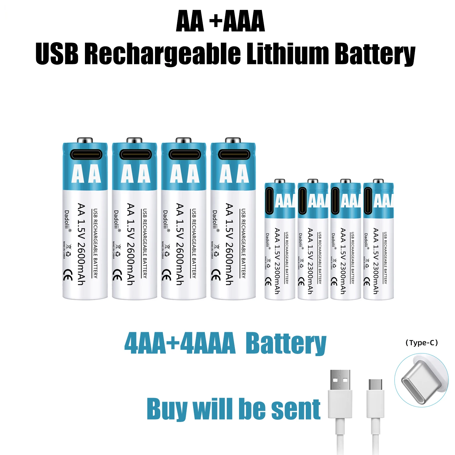 Литий-ионный Аккумулятор AA + AAA 1 5 в 2600 мАч перезаряжаемый литий-ионный