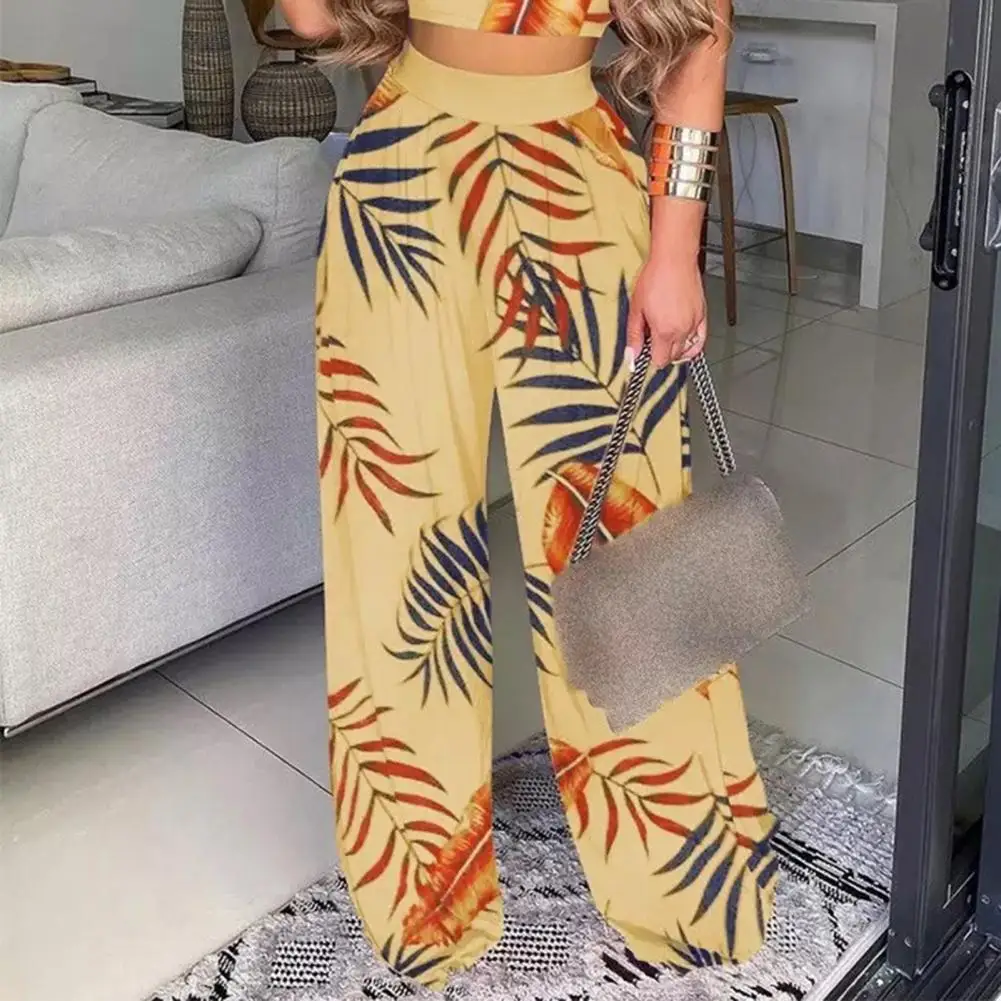 

Straight Leg Summer Autumn Elastic Waist Straight Leg Pants for Daily Wear
