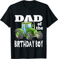 dad of the birthday boy kids farm tractor party shirt idea