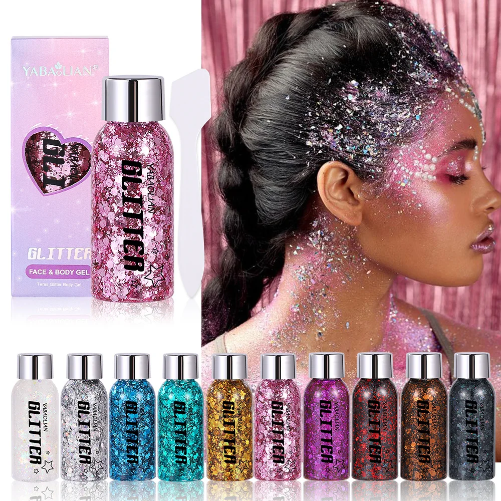 

Glitter Eye Shadow Sequin Gel Mermaid Scale Face Performance Stage Nightclub Makeup