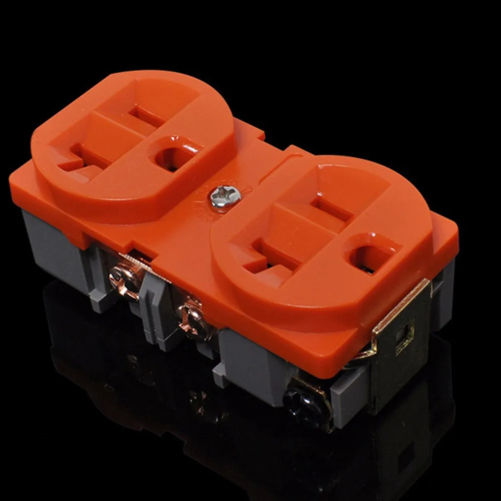 

2pcs Power Socket Black HIFI US 20A AC Power Receptacle Socket Red copper distributor