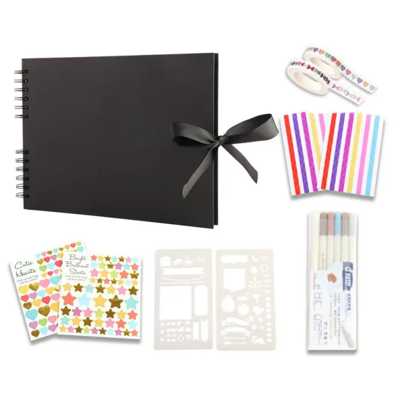 Memory Books Kraft Paper Color Childrens Gift Travel Record 360 Degree Sheet Rotation Photo Storage Card Book Photo Albums